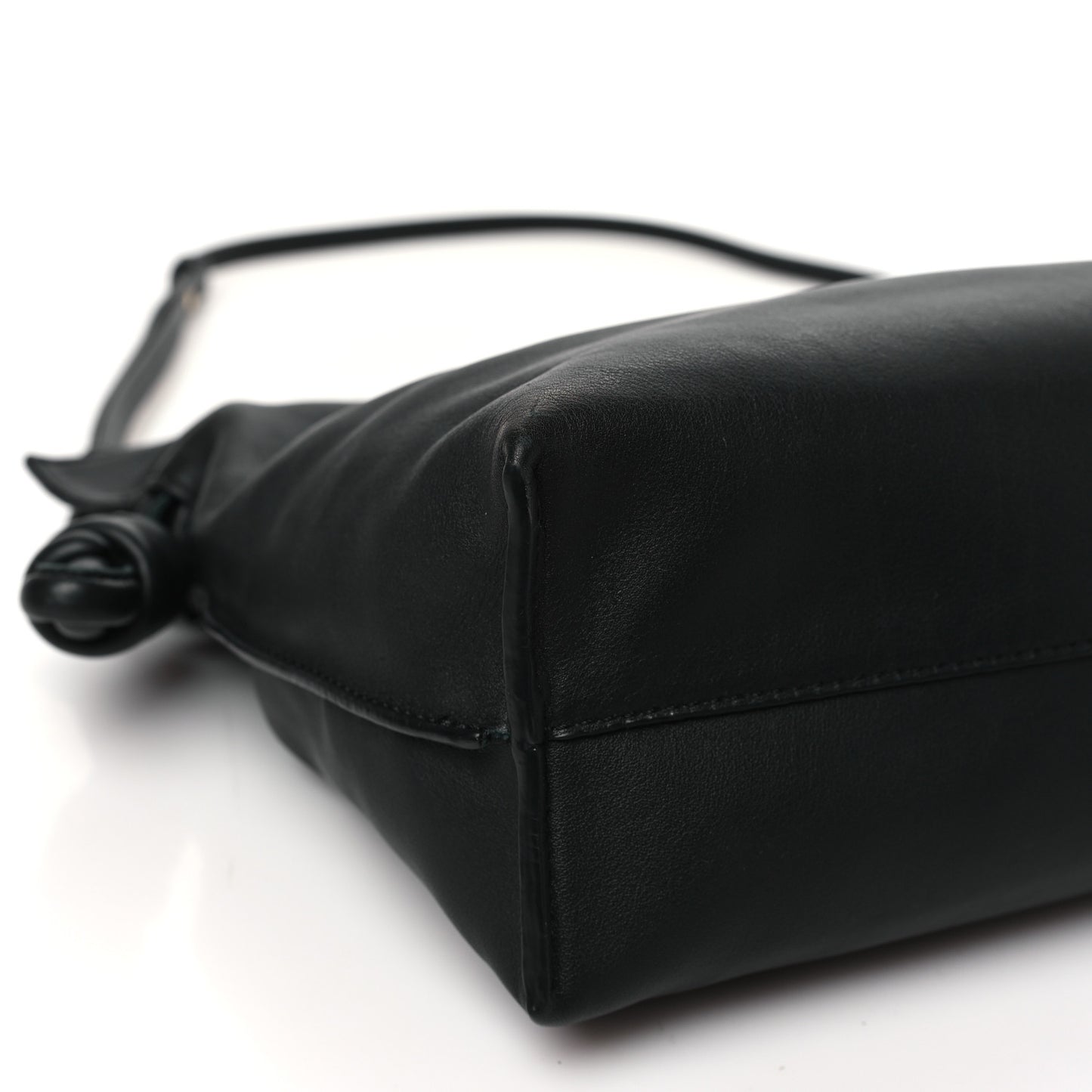 Nappa Medium Flamenco Knot Bag Black