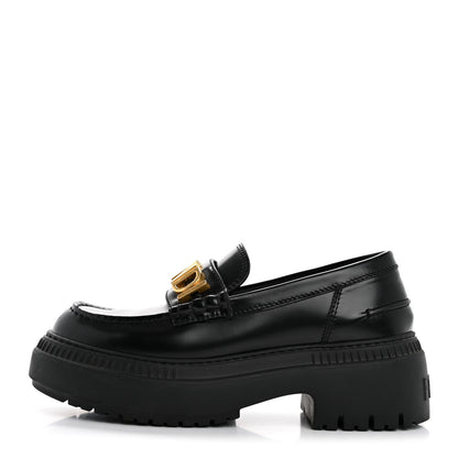 Fendi Vitello Abrasivato Fendigraphy 50mm Loafers 36 Black 1 of 15