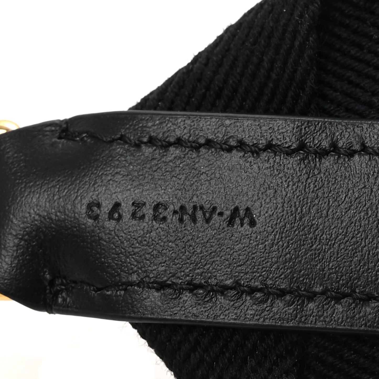 Jacquard Wool Logo Short Strap Black Beige