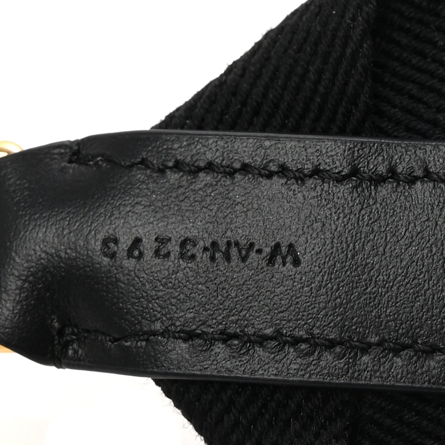 Celine Jacquard Wool Logo Short Strap Black Beige 5 of 5