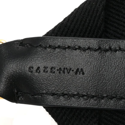 Celine Jacquard Wool Logo Short Strap Black Beige 5 of 5