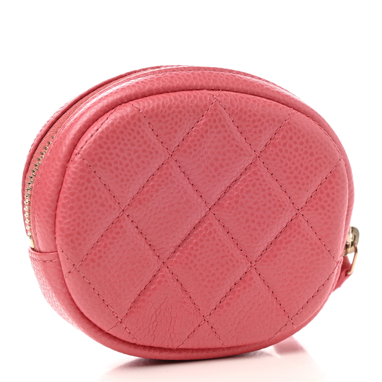 Chanel Iridescent Caviar Quilted Zip Around Classic Coin Purse Pink 3 of 8