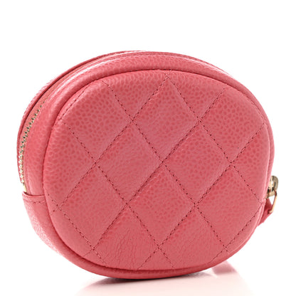 Chanel Iridescent Caviar Quilted Zip Around Classic Coin Purse Pink 3 of 8
