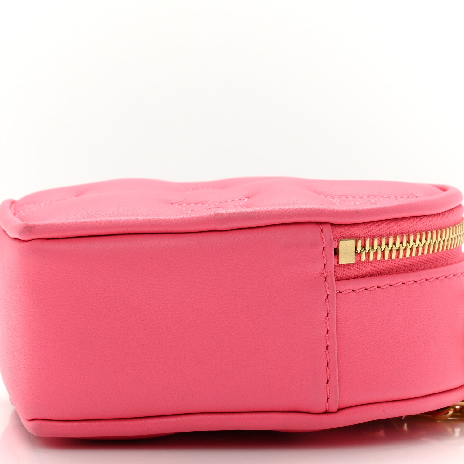 Louis Vuitton Calfskin Embroidered Monogram Pop My Heart Bag Pouch Dragon Fruit Pink 9 of 9