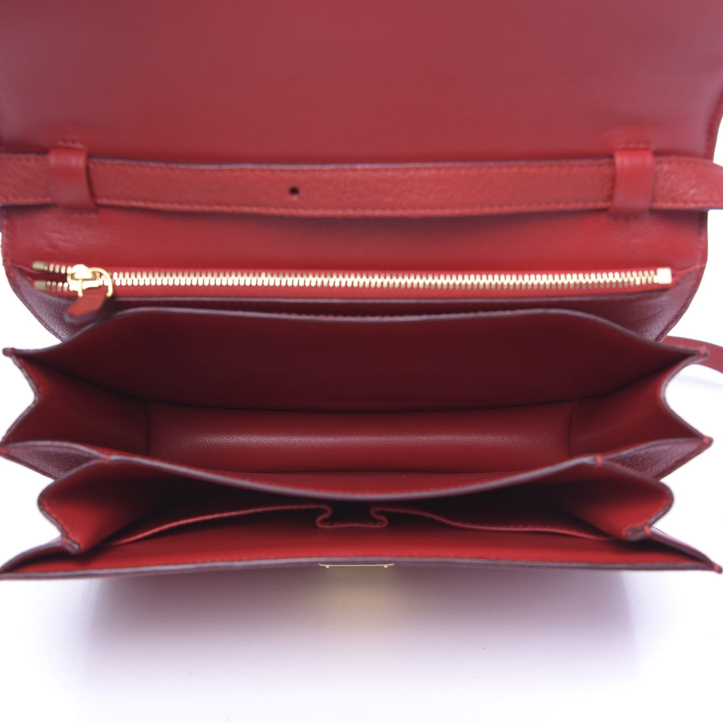 Goatskin Medium Classic Box Flap Bag Carmin