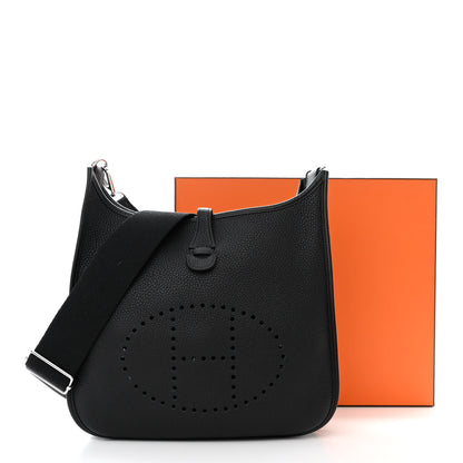 Hermes Taurillon Clemence Evelyne III PM Black 11 of 11