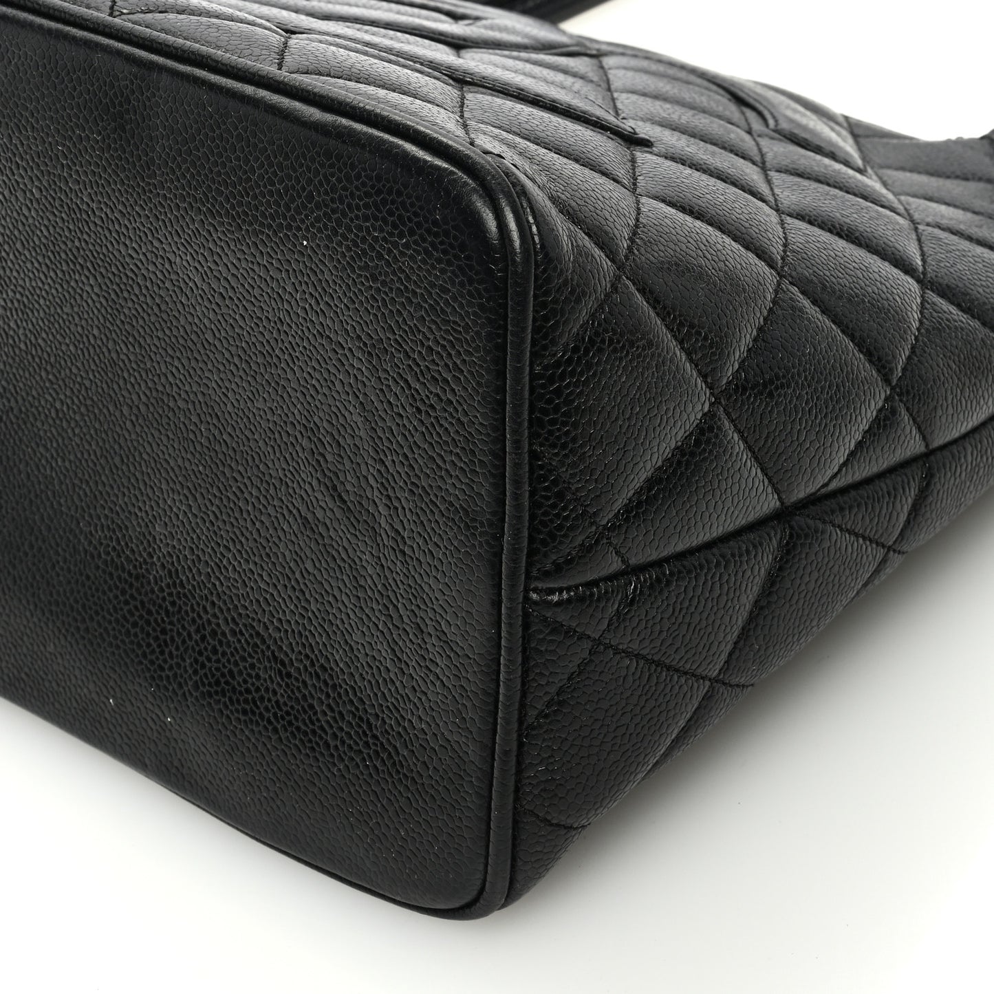 Caviar Quilted Medallion Tote Black