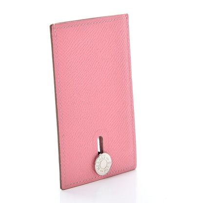 Hermes Epsom Diabolo Card Holder Case Rose Confetti 3 of 8