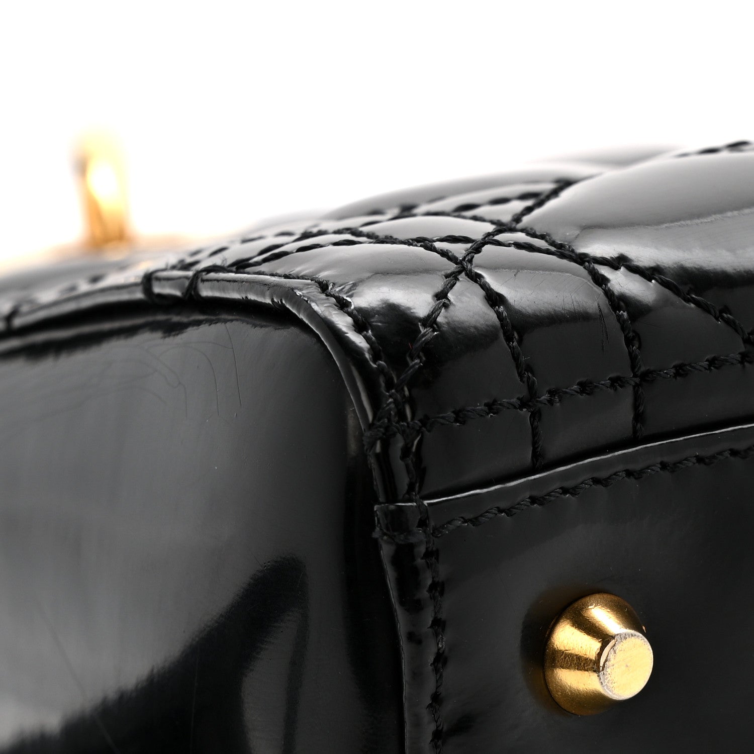 Christian Dior Patent Cannage Medium Lady Dior Black 12 of 15