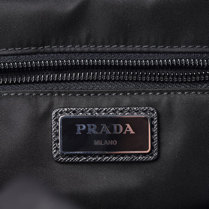 Prada Tessuto Nylon Impunturato Double Buckle Backpack Baltico Black 6 of 8