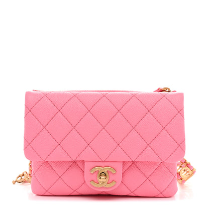 Chanel Shiny Caviar Pick Me Up Flap Belt Bag Pink 1 of 10