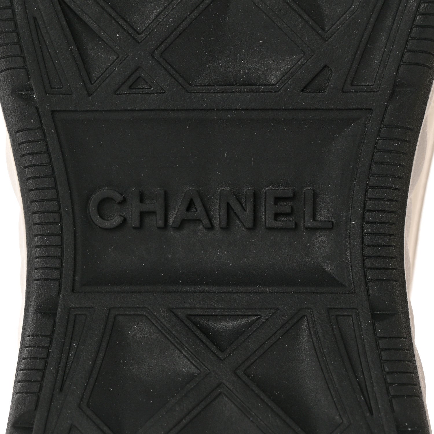 Chanel Velvet Calfskin Mixed Fibers CC Sneakers 36 Ivory Black 6 of 10