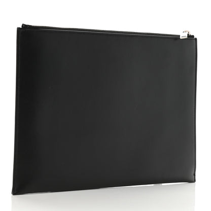 Saint Laurent Calfskin Star Logo Zipped Tablet Pouch Black 3 of 8