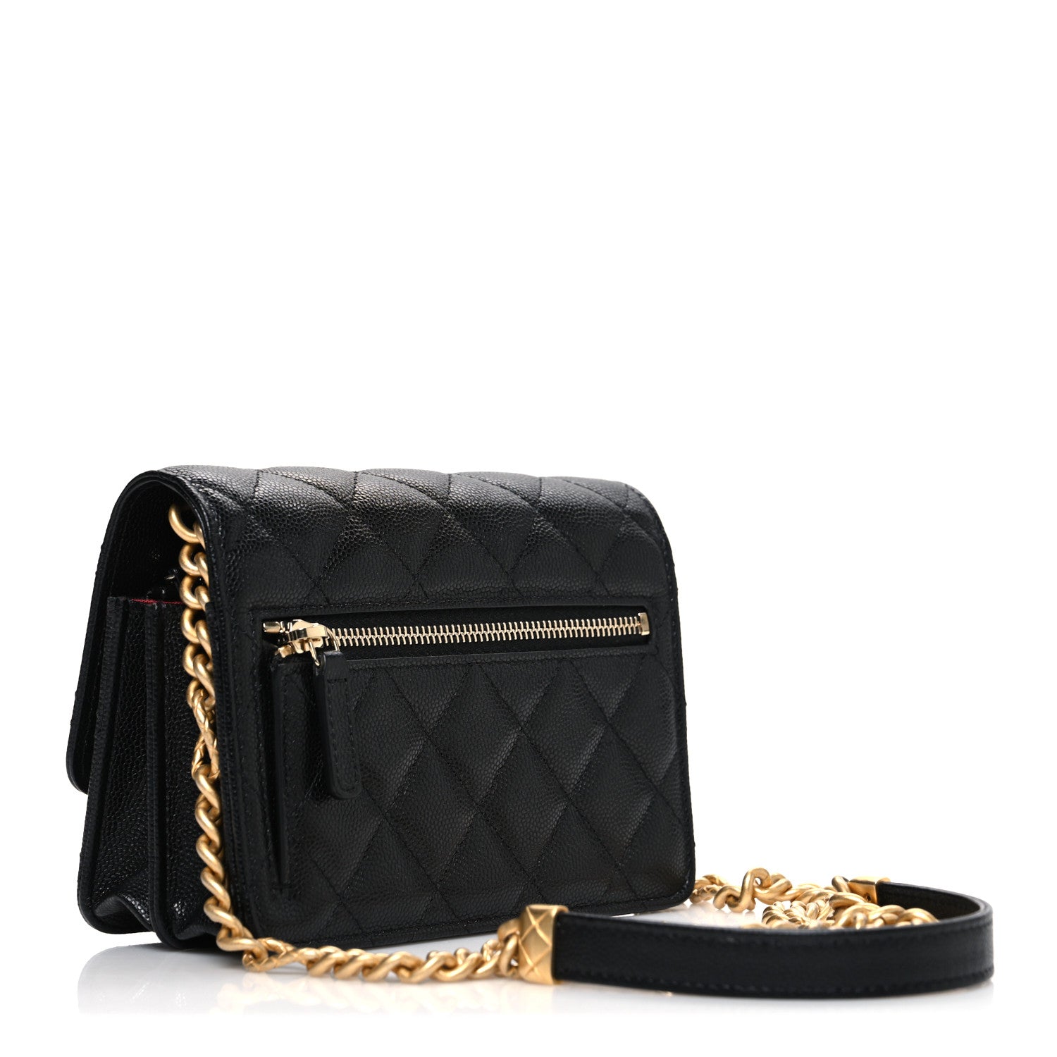 Chanel Caviar Quilted Mini Bracelet On Chain Wallet On Chain WOC Black 3 of 11