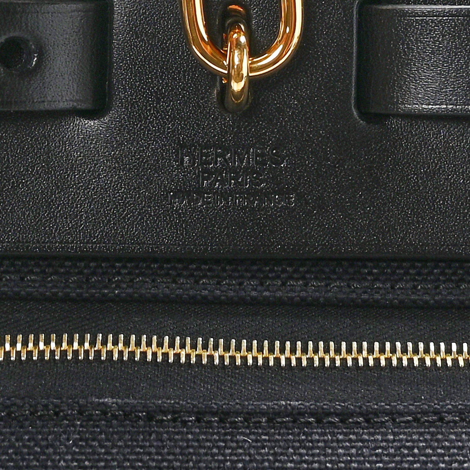 Hermes Military Toile Vache Hunter Herbag Zip Retourne 31 PM Black 7 of 11