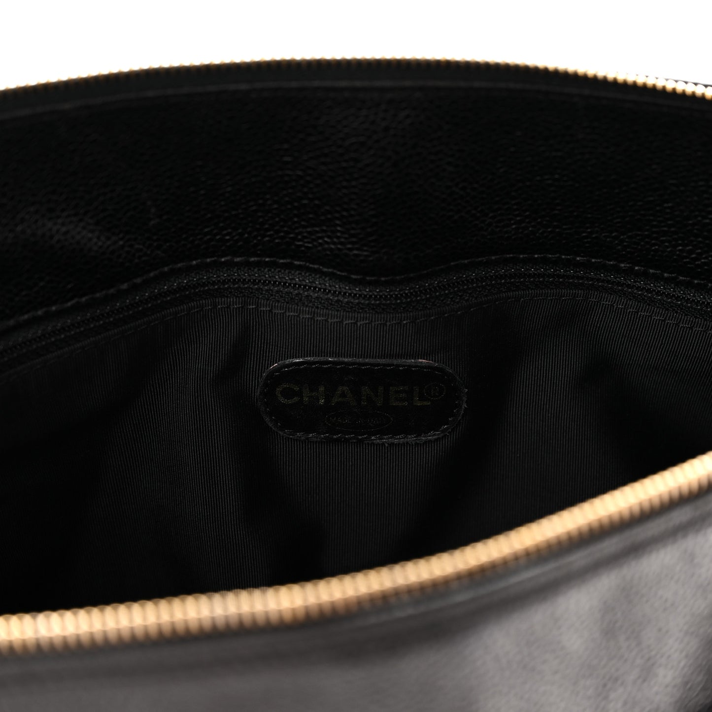 Caviar Large CC Shoulder Bag  Black