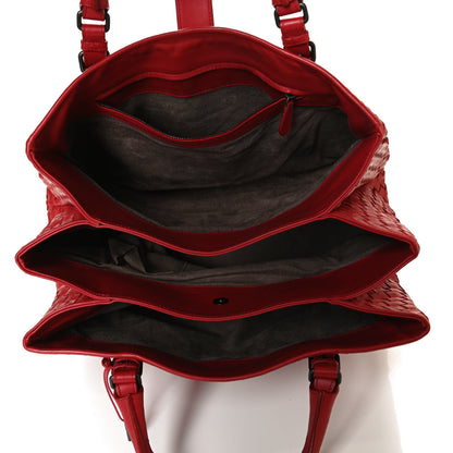 Bottega Veneta Nappa Intrecciato Medium Roma Tote Red 4 of 13