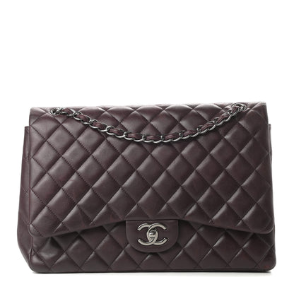 Chanel Lambskin Quilted Maxi Double Flap Purple 1 of 21