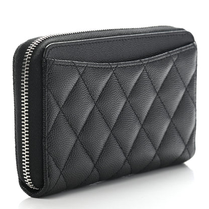 Chanel Caviar Quilted Medium Zip Around Wallet Black 3 of 8