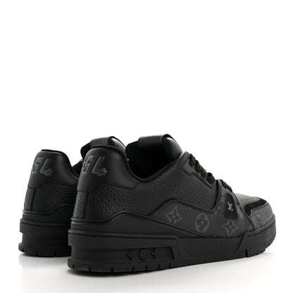 Louis Vuitton Calfskin Monogram Eclipse Mens LV Trainer Sneakers 8 Black 5 of 10