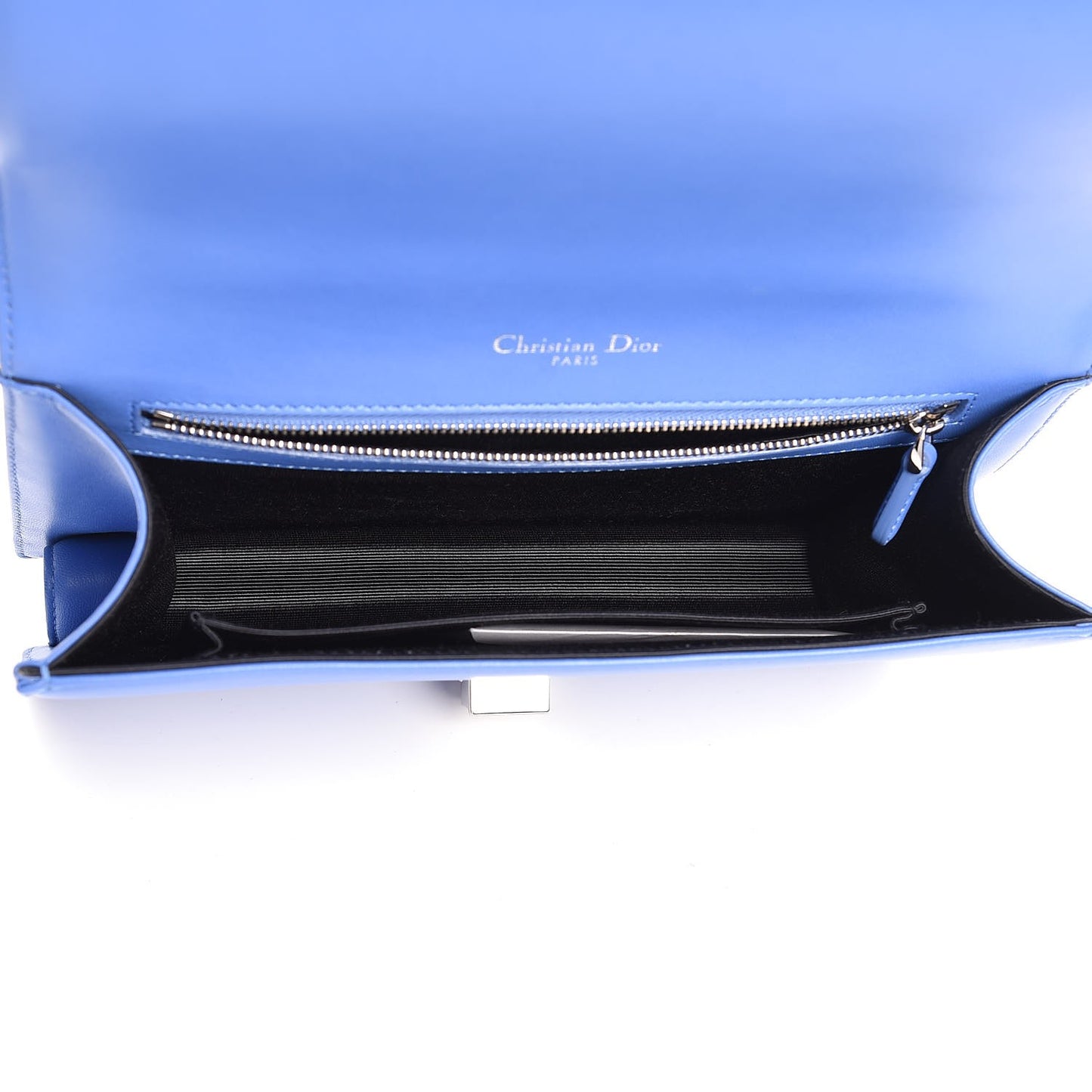 Lambskin Medium Diorama Flap Bag Blue
