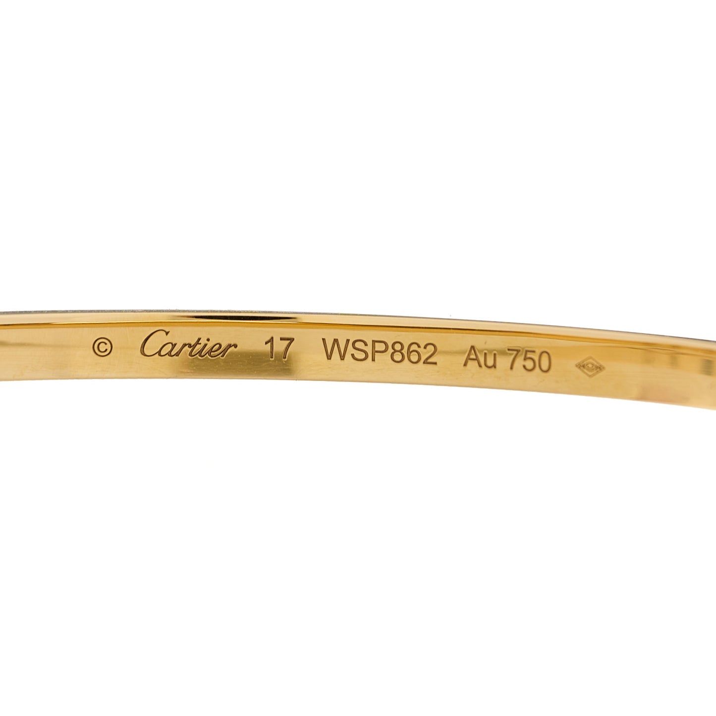 18K Yellow Gold Small LOVE Bracelet 17