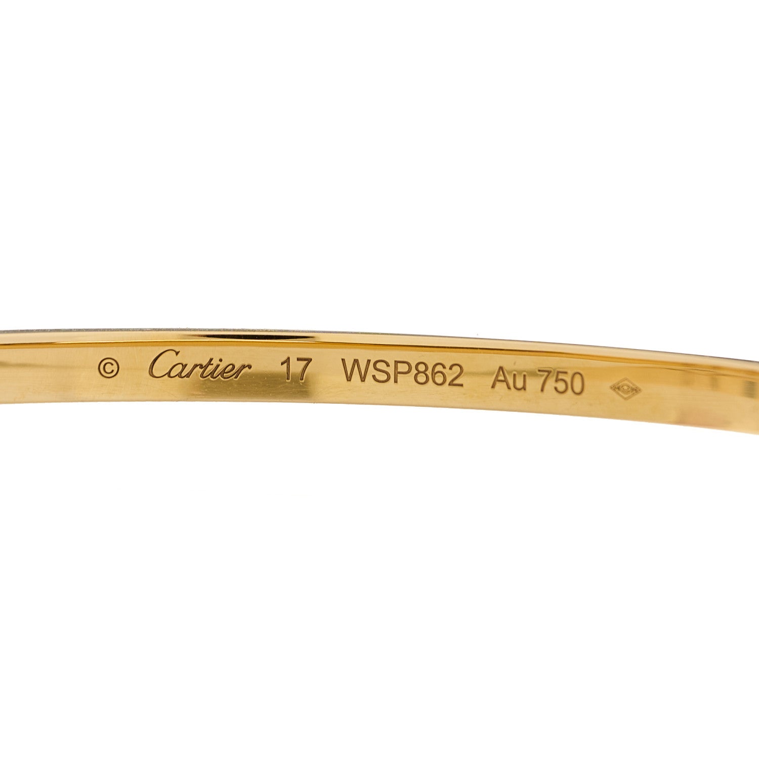 Cartier 18K Yellow Gold Small LOVE Bracelet 17 3 of 8