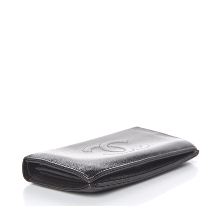 Chanel Caviar Timeless CC Yen Wallet Dark Brown 5 of 11