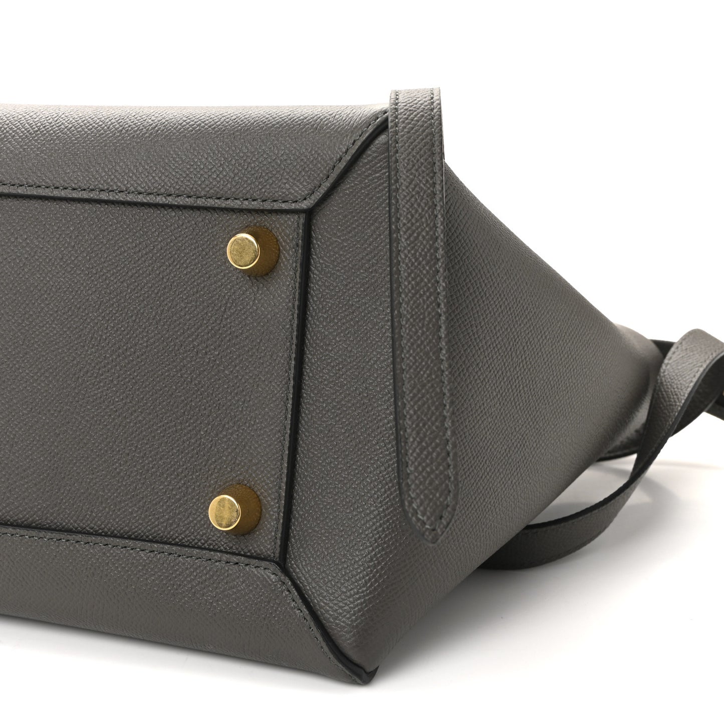 Grained Calfskin Mini Belt Bag Grey