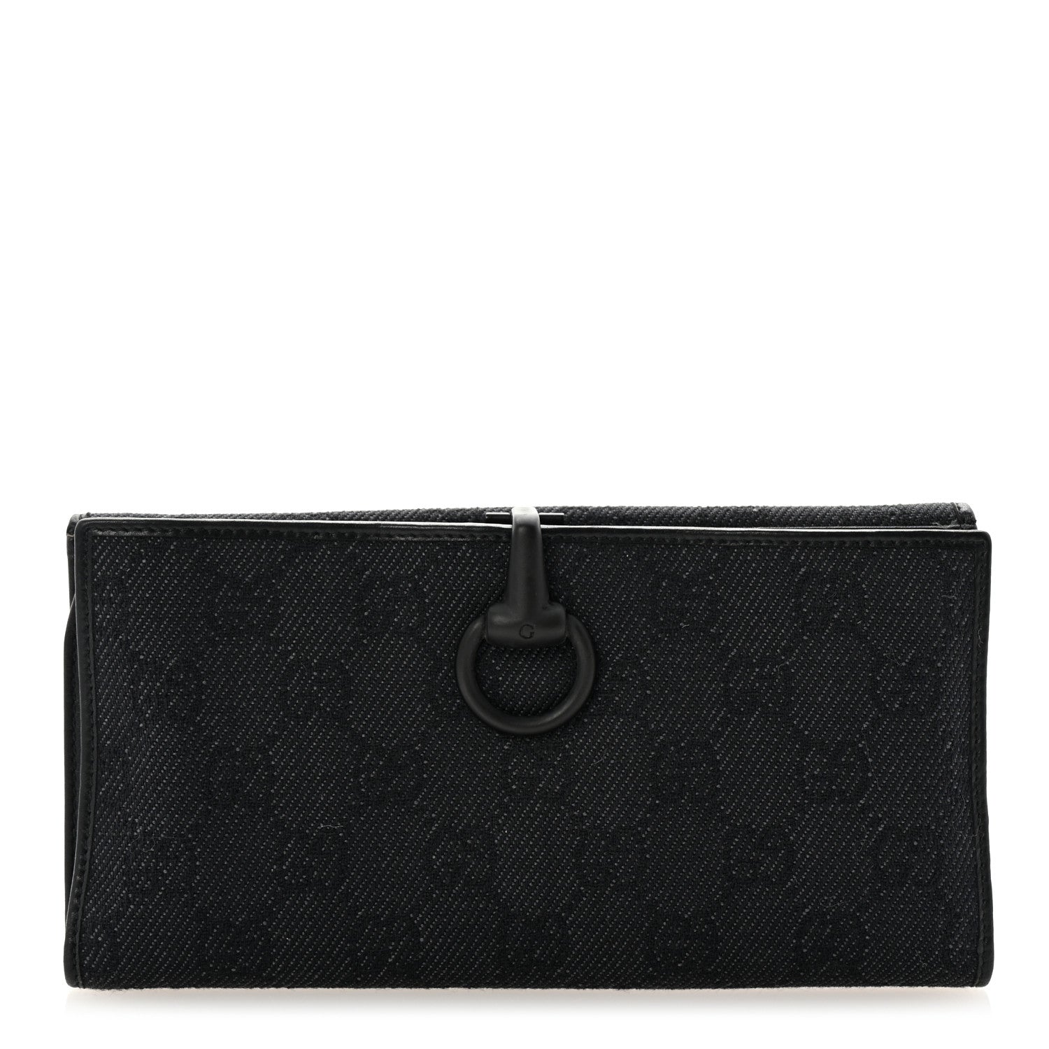 Gucci Monogram Horsebit Continental Wallet  Black 1 of 8