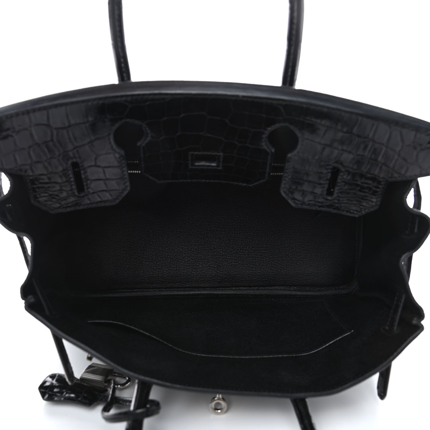 Hermes Togo Shiny Niloticus Crocodile Birkin Touch 30 Black 4 of 13