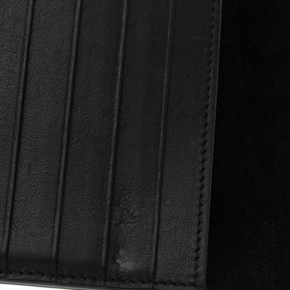 Celine Lizard Calfskin Large Multifunction Strap Wallet Black 8 of 9