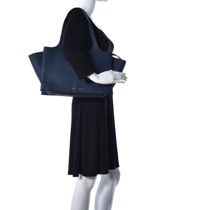 Celine Baby Grained Calfskin Medium Tri-Fold Bag Steel Blue 2 of 21