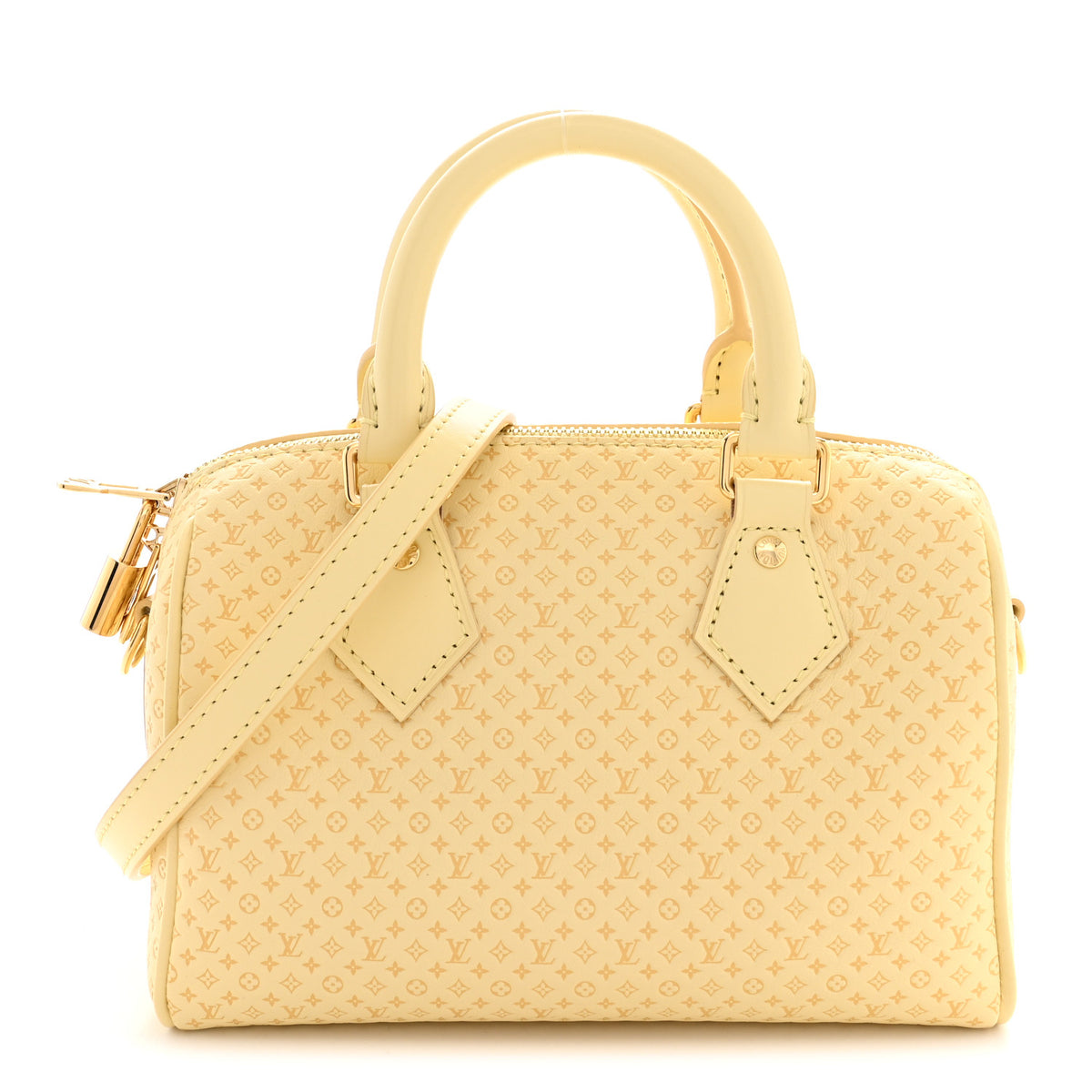 Calfskin Minigram Speedy Bandouliere 20 Banane