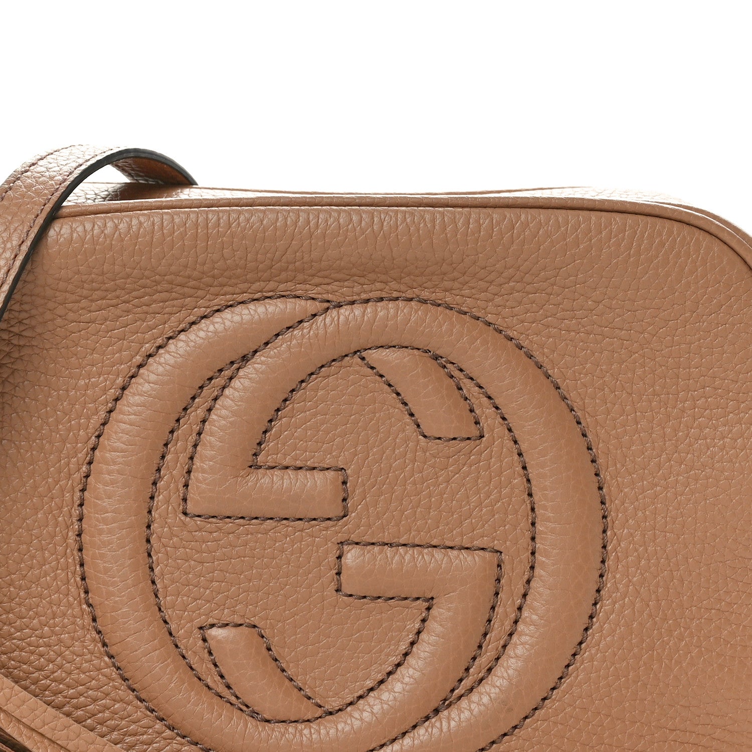 Gucci Pebbled Calfskin Small Soho Disco Bag Camelia 8 of 11
