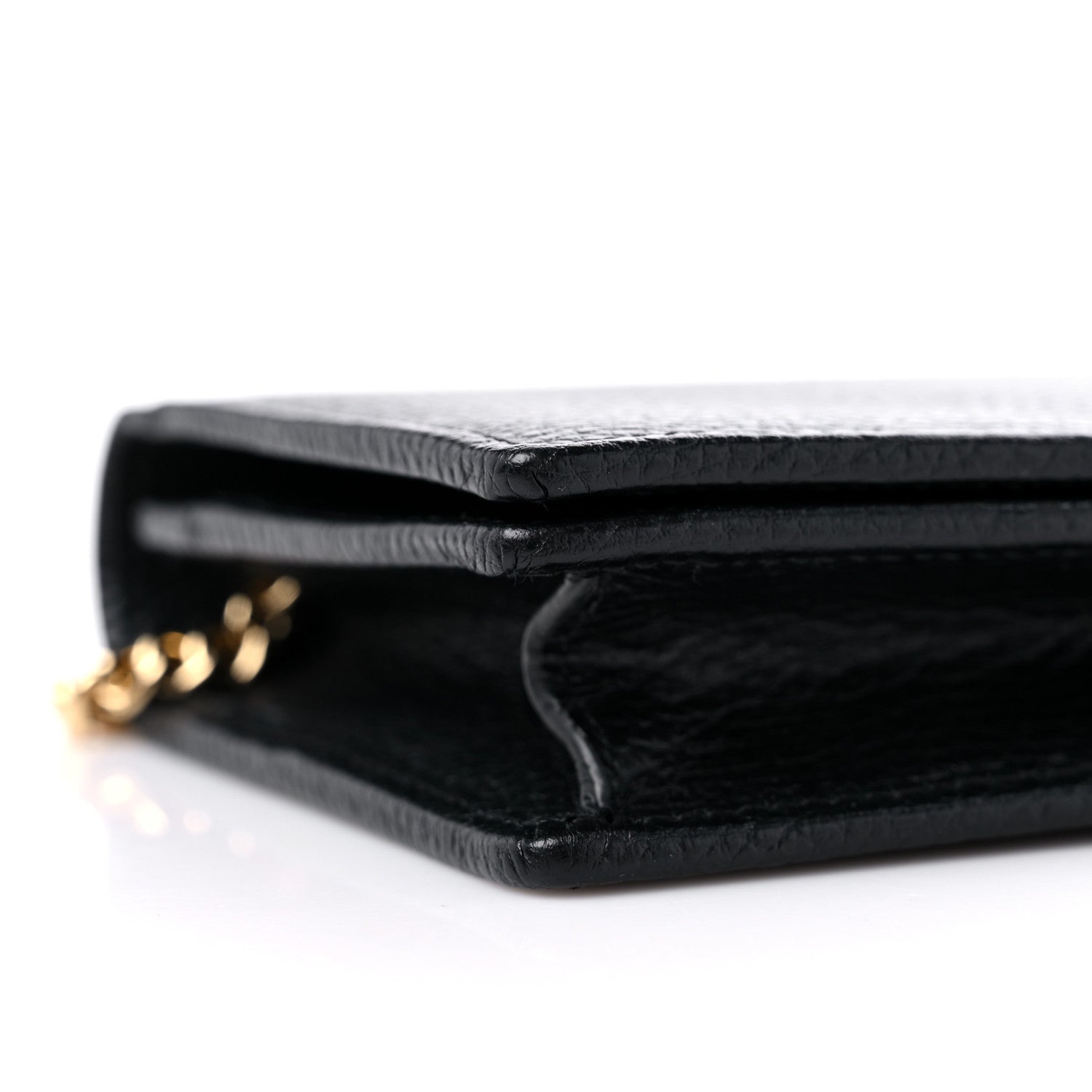 Gucci Calfskin Mini GG Marmont Chain Wallet Black 7 of 10