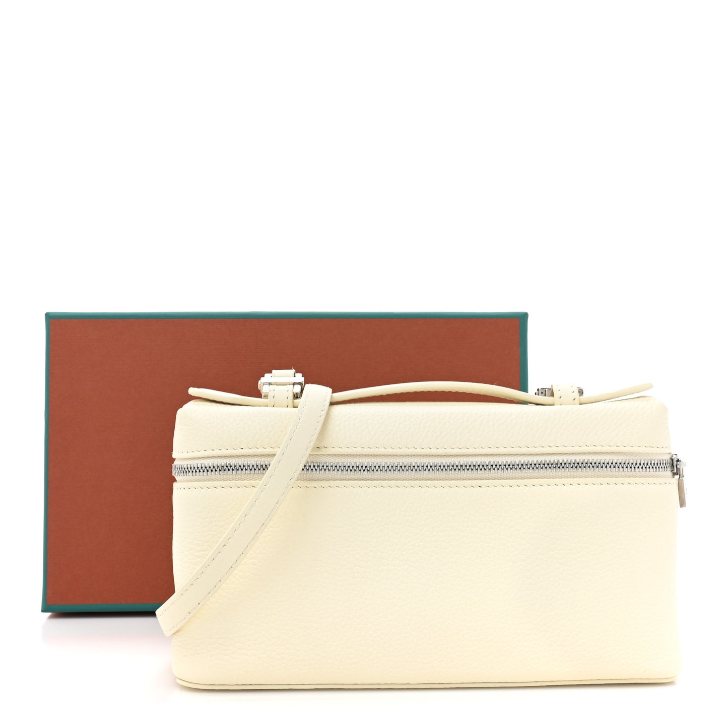 Grained Calfskin L19 Extra Pocket Pouch Whisper White