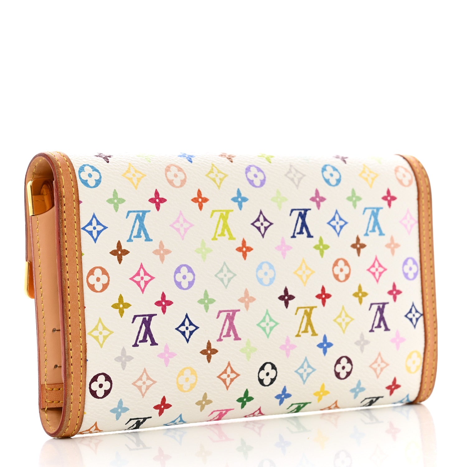 Louis Vuitton Monogram Multicolor Porte Tresor International Wallet White 3 of 8