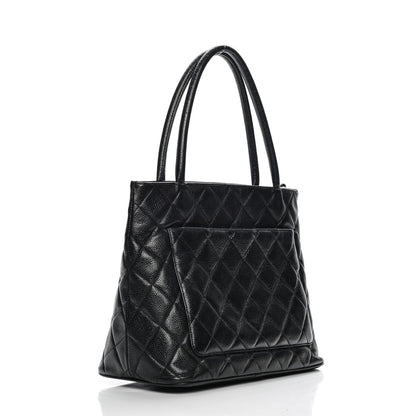 Chanel Caviar Quilted Medallion Tote Black 3 of 7