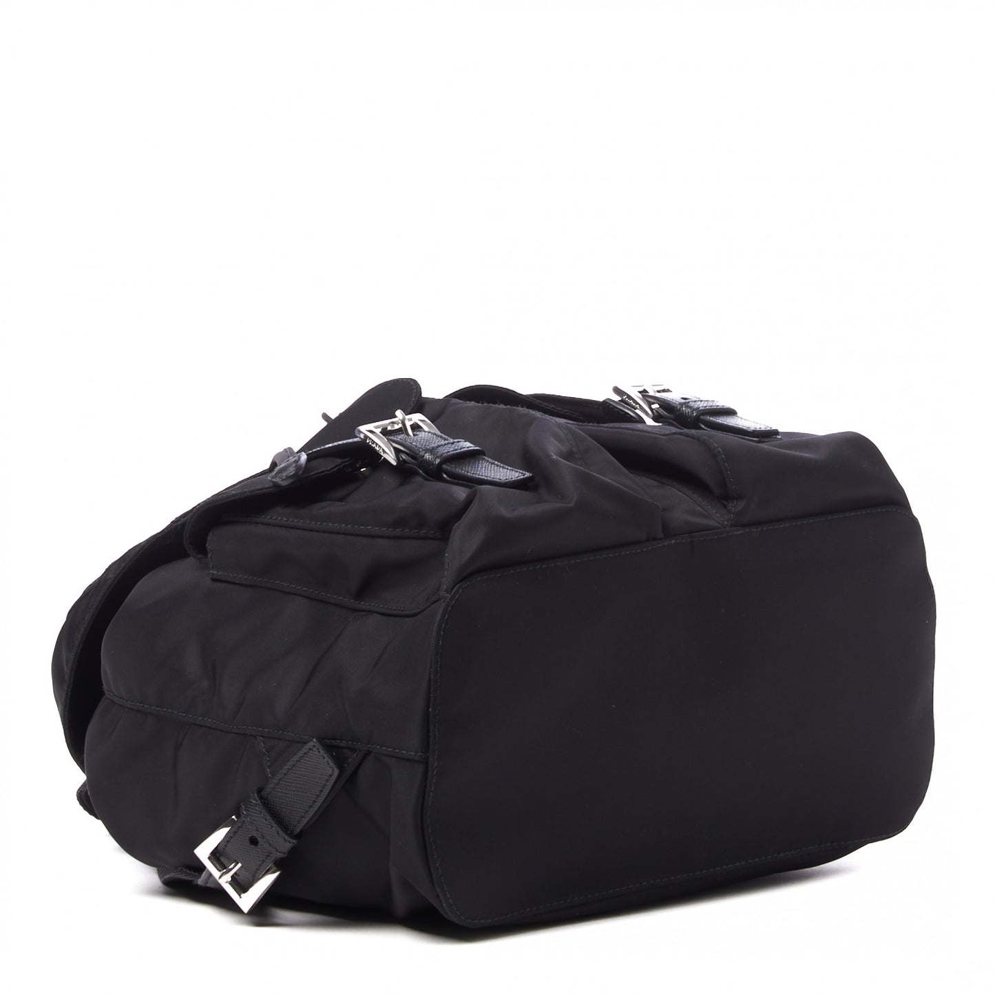 Tessuto Nylon Saffiano Small Backpack Black