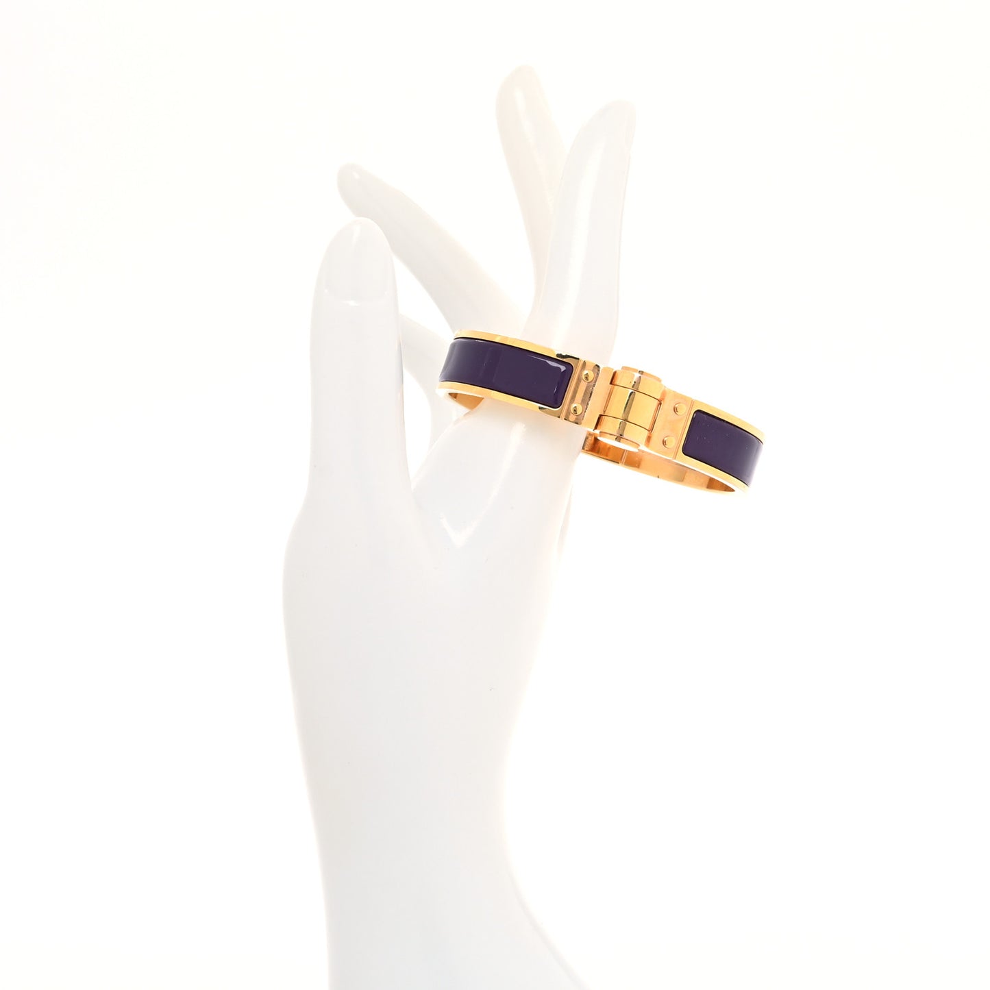 Enamel Narrow Charniere Hinged Bracelet S Raisin