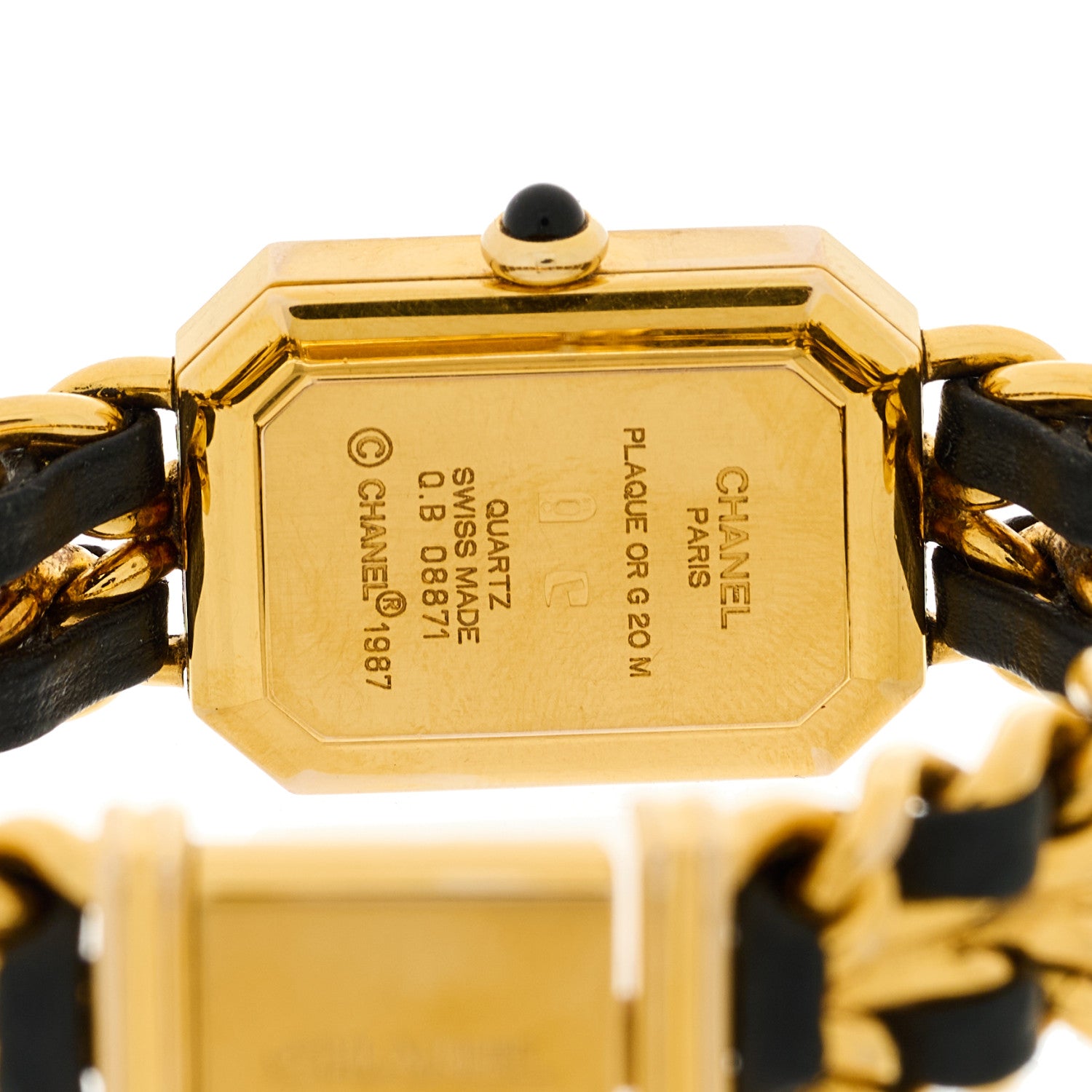 Chanel Stainless Steel Lambskin 20mm Chain Premiere Quartz Watch
