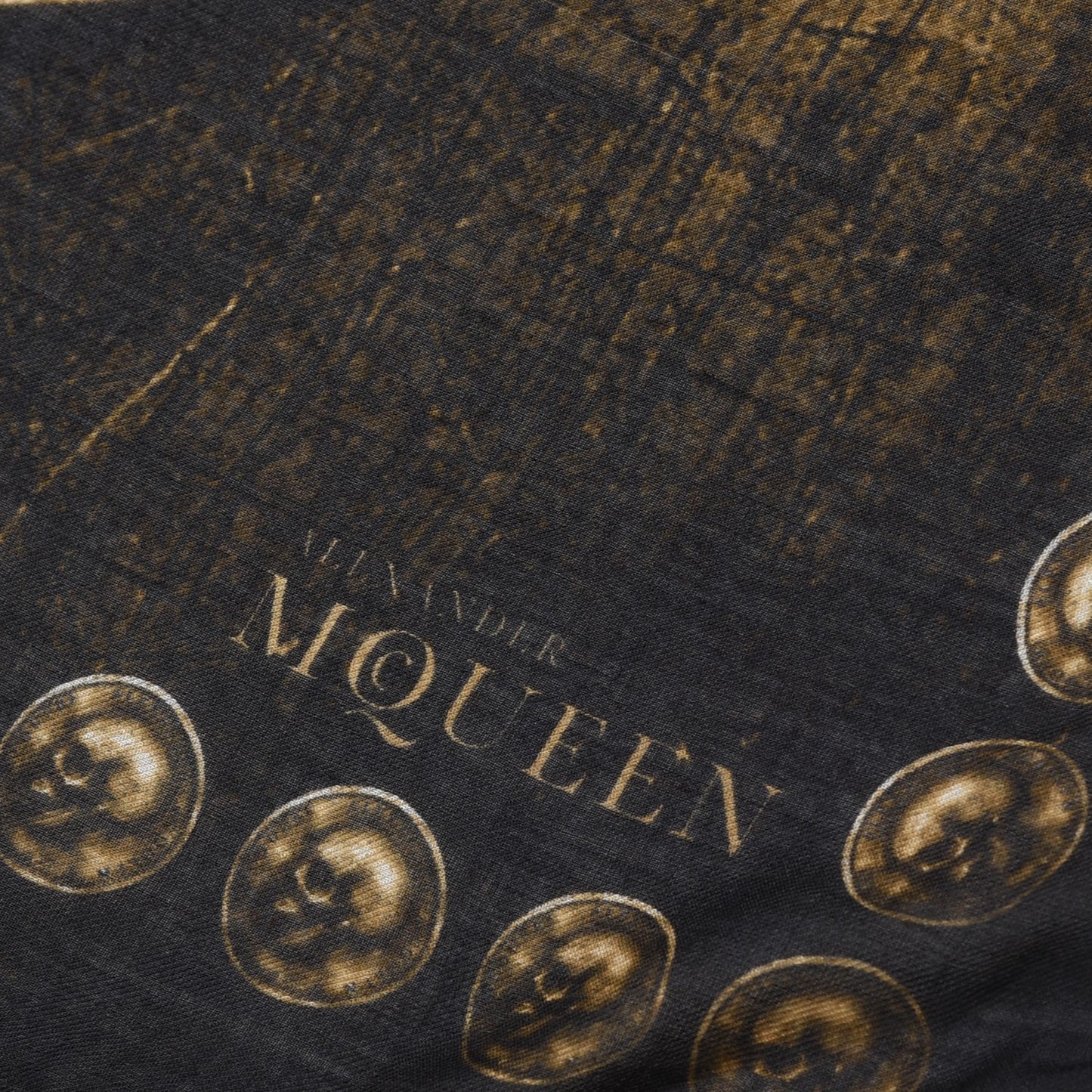 Modal Cashmere Skull Coin Scarf Black