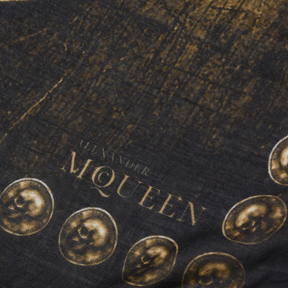 Alexander McQueen Modal Cashmere Skull Coin Scarf Black 4 of 5
