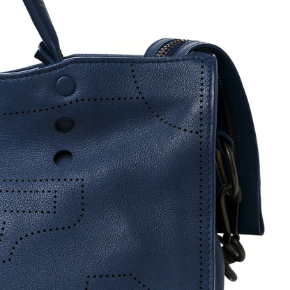 Balenciaga Veau Soyeux Perforated Blackout Hardware S City Bleu Marine 9 of 11