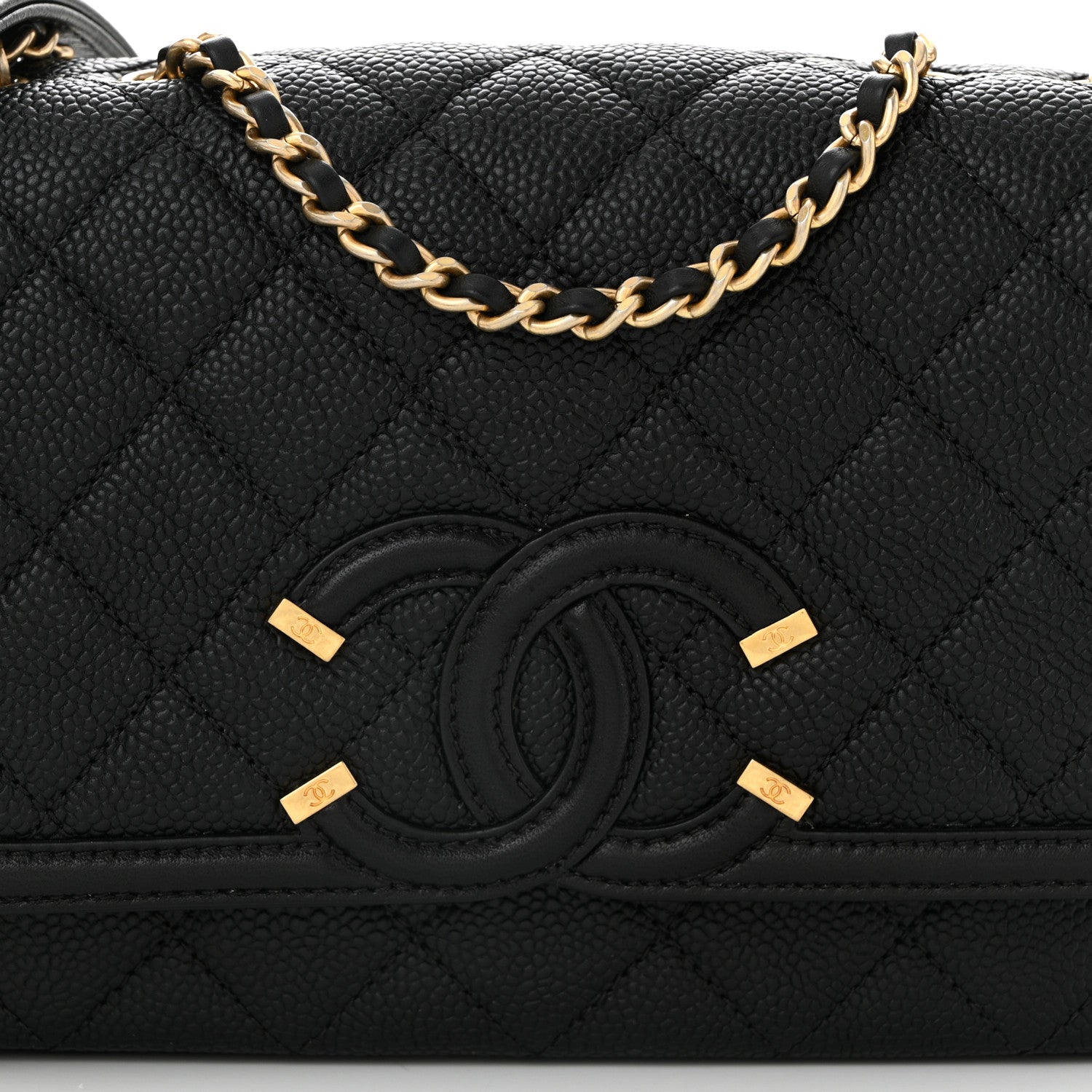 Chanel Caviar Quilted Small CC Filigree Flap Black 8 of 10