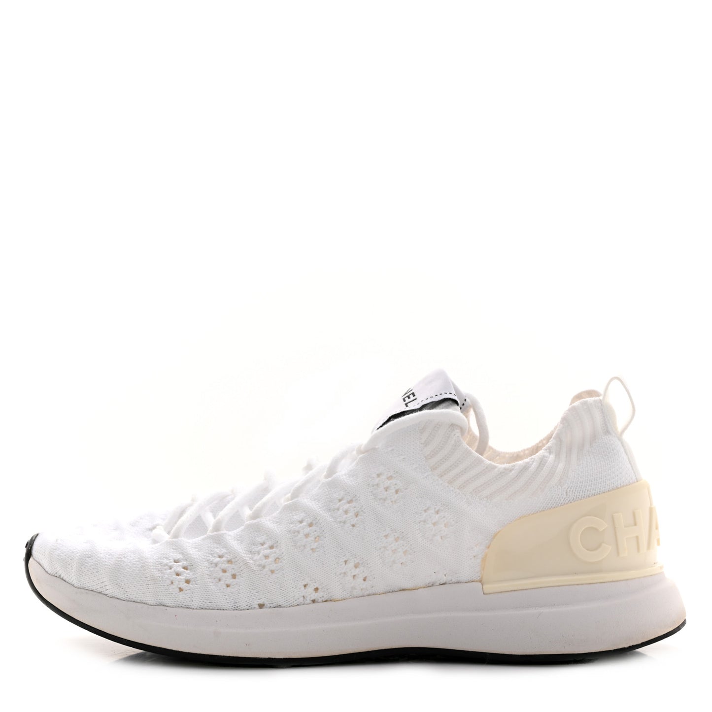 Mixed Fibers Quilted Womens CC Sneakers 37 White