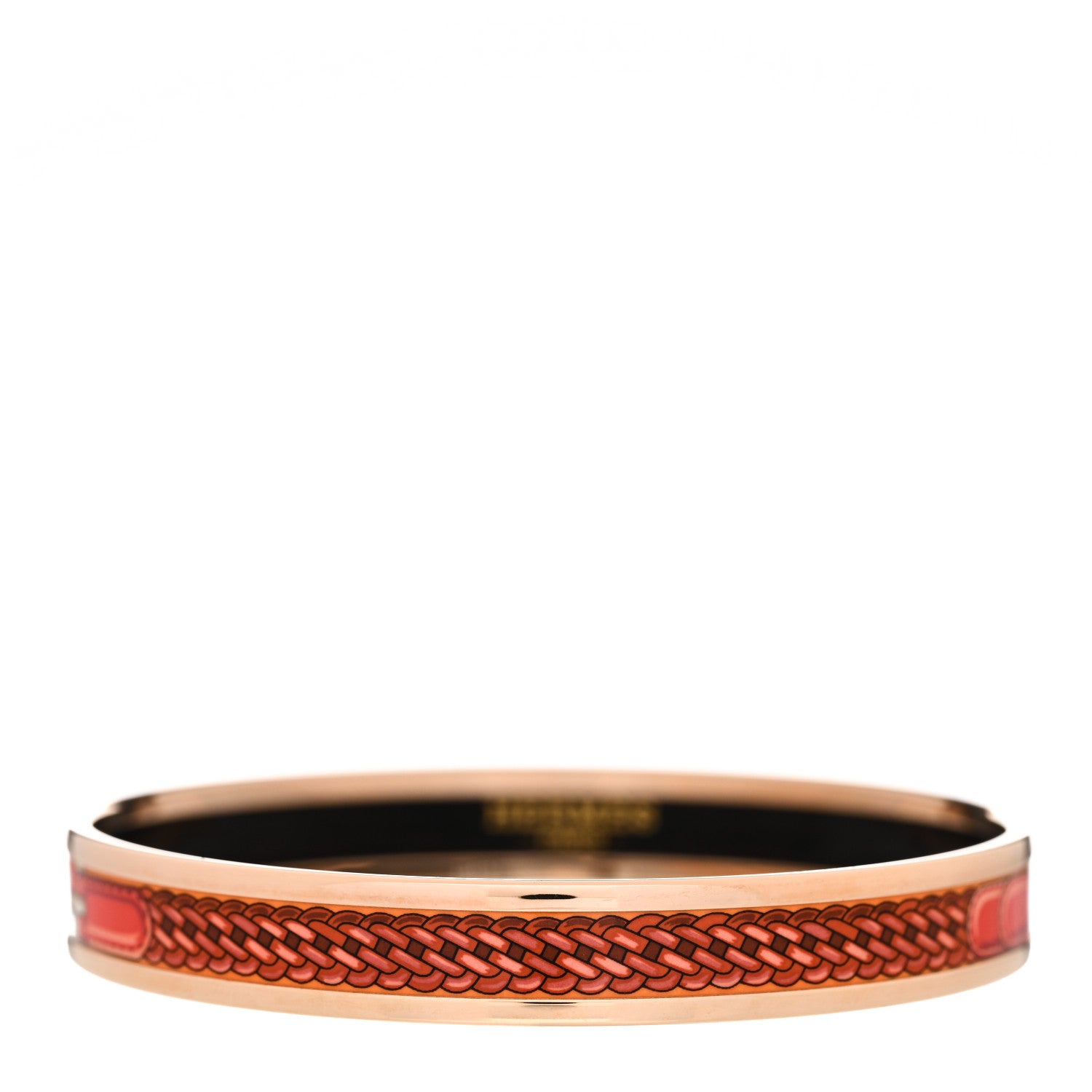 Hermes Enamel Printed Narrow Coaching Bracelet 65 Fibres Et Pelages 1 of 6