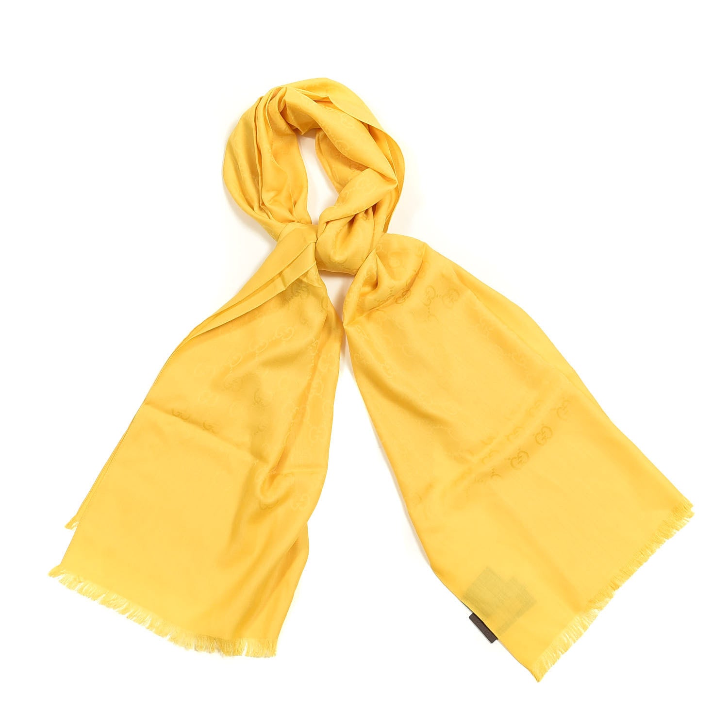 Gucci Wool Silk GG Monogram GGNat Plus Scarf Sun 1 of 3