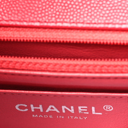 Chanel Caviar Quilted Mini Rectangular Flap Red 6 of 10